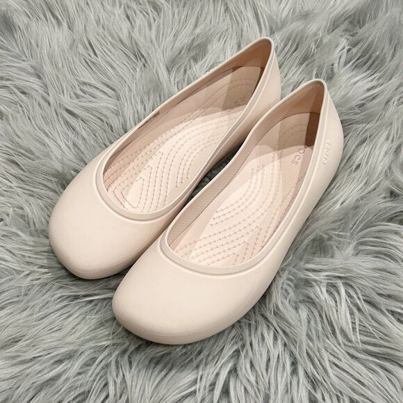 Crocs Women's Pink Quartz Brooklyn Flats Size 6 Ballet Slips - Picture 6 of 6